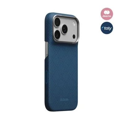 Pitaka (Argyle) Edge Case for iPhone 18 Pro Max - Abyss Blue